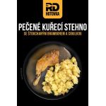 Pečené kuřecí stehno se šťouchaným bramborem a cibulkou 500g RD