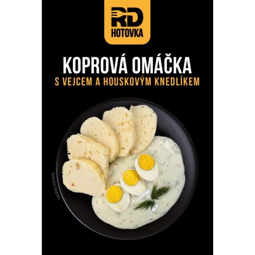 Koprová omáčka s vejcem a houskovým knedlíkem 500g RD