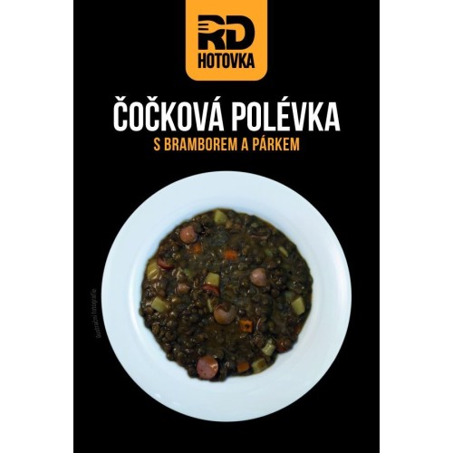 Čočková polévka s bramborem a párkem 400g RD