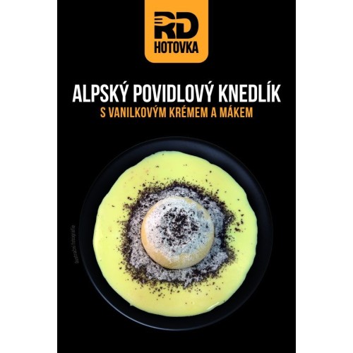 Alpský povidlový knedlík s vanilkovým krémem a mákem 450g RD